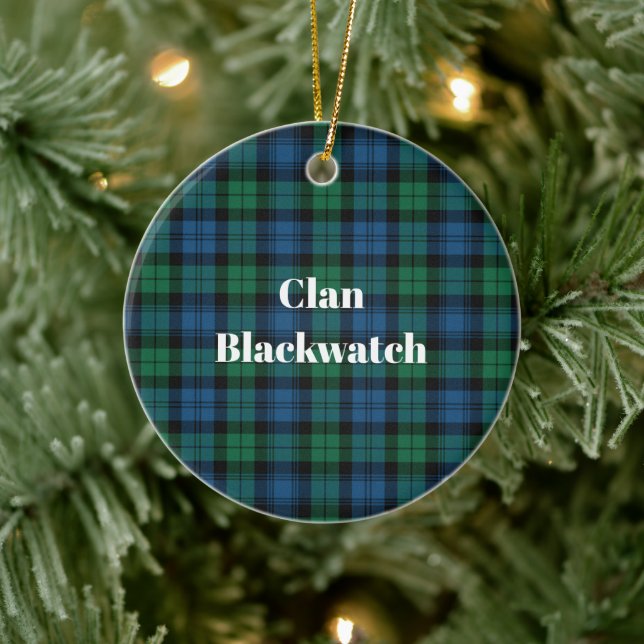Adorno De Cerámica Clan Blackwatch Tartán (Árbol)