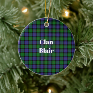 Adorno De Cerámica Clan Blair Tartan
