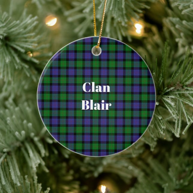 Adorno De Cerámica Clan Blair Tartan (Árbol)