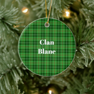 Adorno De Cerámica Clan Blane Tartan