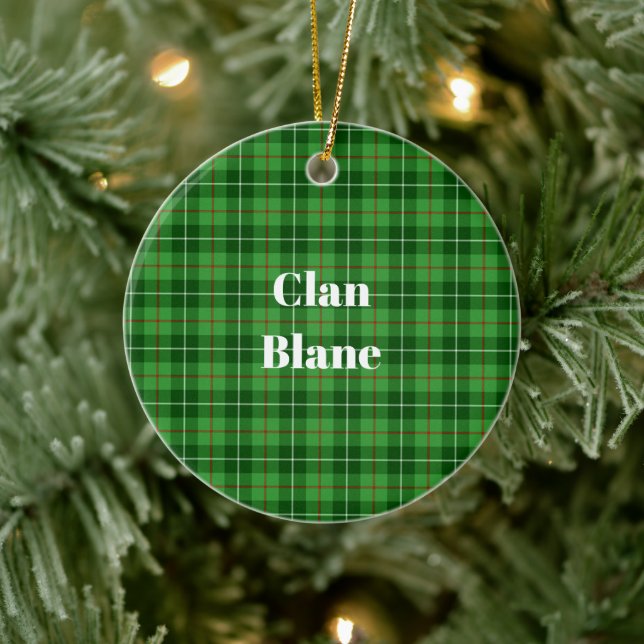 Adorno De Cerámica Clan Blane Tartan (Árbol)