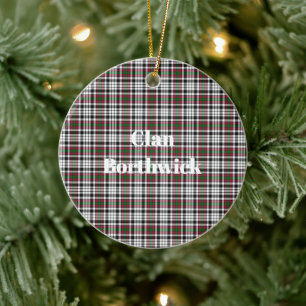 Adorno De Cerámica Clan Borthwick Tartan