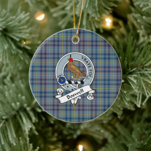 Adorno De Cerámica Clan Boswell Badge Tartan Plaid