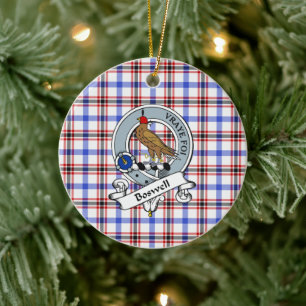 Adorno De Cerámica Clan Boswell Modern Badge Tartan Plaid
