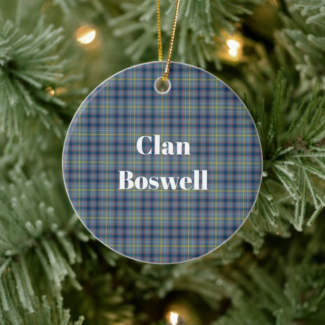 Adorno De Cerámica Clan Boswell Tartan (Árbol)