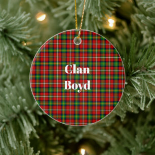Adorno De Cerámica Clan Boyd Tartan