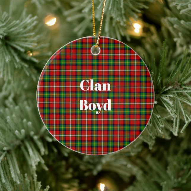Adorno De Cerámica Clan Boyd Tartan (Árbol)