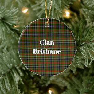 Adorno De Cerámica Clan Brisbane Tartan