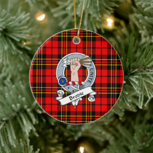 Adorno De Cerámica Clan Brodie Modern Badge Tartan Plaid