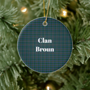 Adorno De Cerámica Clan Broun Tartan