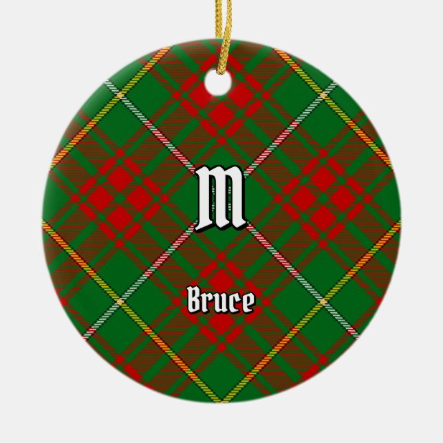 Adorno De Cerámica Clan Bruce Hunting Tartan (Frente)