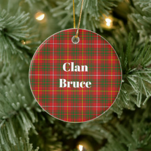 Adorno De Cerámica Clan Bruce Modern Tartan