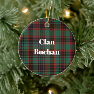 Adorno De Cerámica Clan Buchan Ancient Tartán