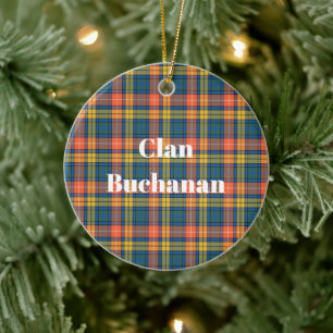 Adorno De Cerámica Clan Buchanan Ancient Tartán