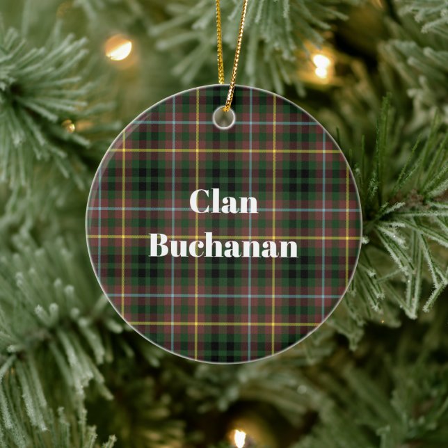 Adorno De Cerámica Clan Buchanan Hunting Tartan (Árbol)