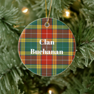 Adorno De Cerámica Clan Buchanan Old Sett Tartan