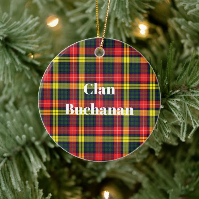 Adorno De Cerámica Clan Buchanan Tartán moderno (Árbol)