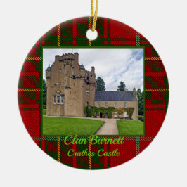 Adorno De Cerámica Clan Burnett Crathes Castle & Tartan Xmas Photo