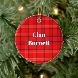 Adorno De Cerámica Clan Burnett Modern Tartán