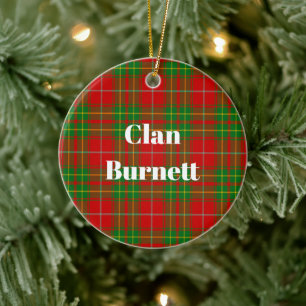 Adorno De Cerámica Clan Burnett Tartan