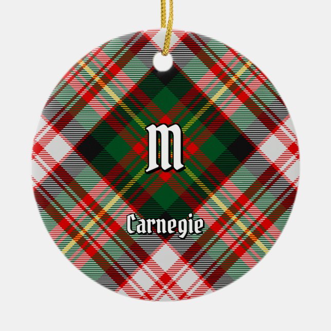 Adorno De Cerámica Clan Carnegie Dress Tartan (Frente)