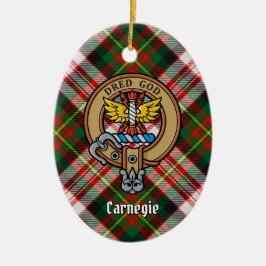 Adorno De Cerámica Clan Carnegie Escudo por Vestir Tartán