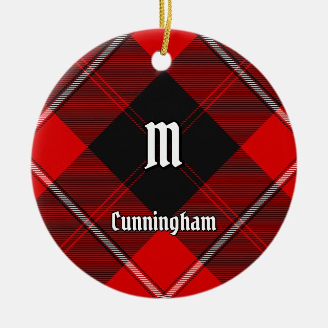 Adorno De Cerámica Clan Cunningham Tartan (Frente)