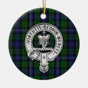 Adorno De Cerámica Clan Donnachaidh (Robertson) Escudo /Hunting Tartá