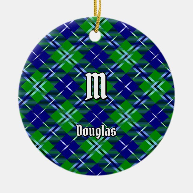 Adorno De Cerámica Clan Douglas Tartan (Frente)