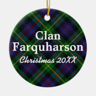 Adorno De Cerámica Clan Farquharson Scottish Tartan