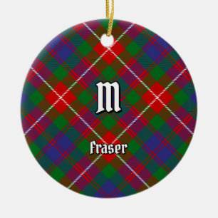 Adorno De Cerámica Clan Fraser de Lovat Tartán