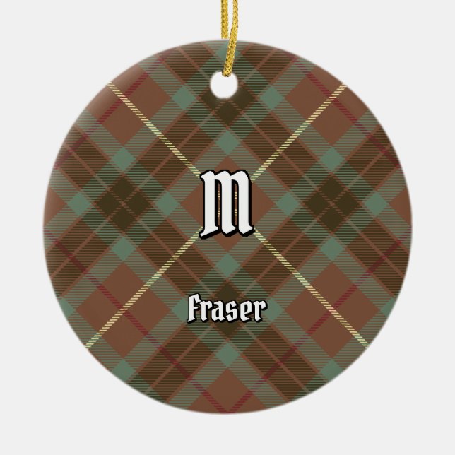 Adorno De Cerámica Clan Fraser Hunting Weather Tartán (Frente)