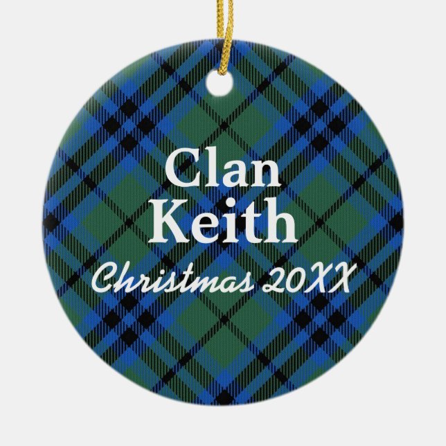Adorno De Cerámica Clan Keith Scottish Tartan (Frente)