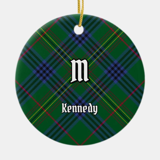 Adorno De Cerámica Clan Kennedy Tartan (Frente)