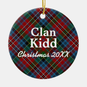 Adorno De Cerámica Clan Kidd Scottish Tartán