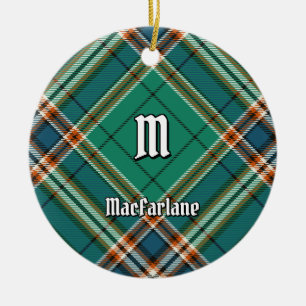 Adorno De Cerámica Clan MacFarlane Ancient Hunting Tartán