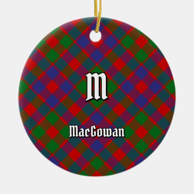 Adorno De Cerámica Clan MacGowan Tartan (Frente)