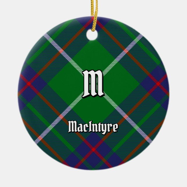 Adorno De Cerámica Clan MacIntyre Hunting Tartan Ceramic Ornament (Frente)