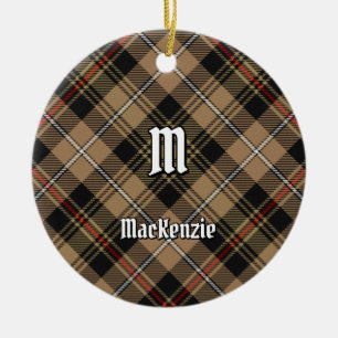 Adorno De Cerámica Clan MacKenzie Hunting Brown Tartan