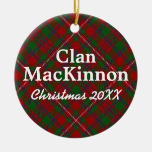 Adorno De Cerámica Clan MacKinnon Scottish Tartan