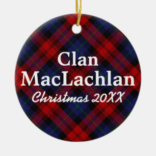 Adorno De Cerámica Clan MacLachlan Scottish Tartan