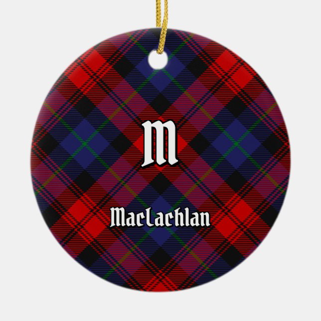 Adorno De Cerámica Clan MacLachlan Tartan (Frente)