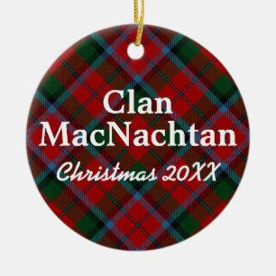 Adorno De Cerámica Clan MacNachtan Scottish Tartán