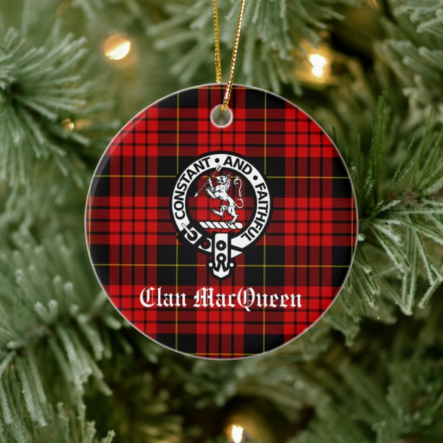 Adorno De Cerámica Clan MacQueen Tartan (Árbol)