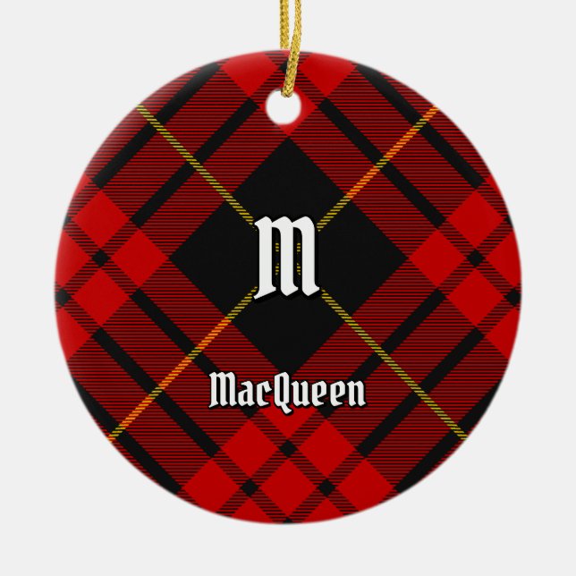 Adorno De Cerámica Clan MacQueen Tartan (Frente)