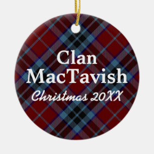 Adorno De Cerámica Clan MacTavish Scottish Tartan