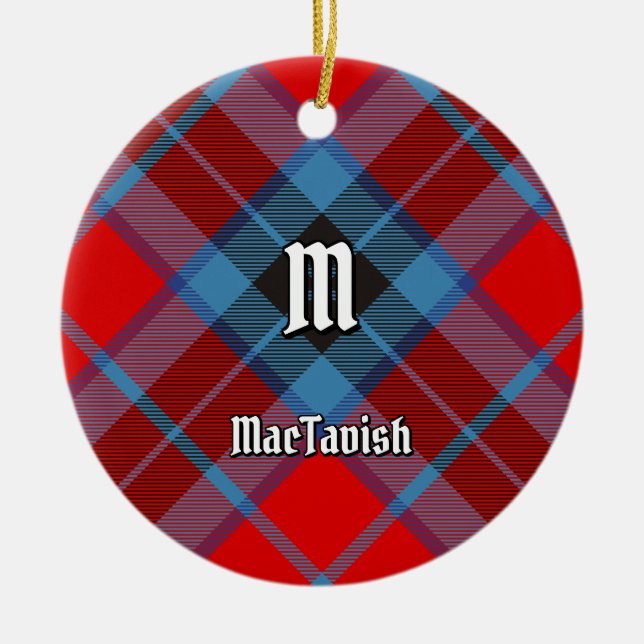 Adorno De Cerámica Clan MacTavish Tartan (Frente)
