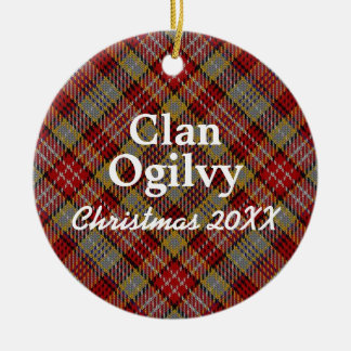 Adorno De Cerámica Clan Ogilvy Scottish Tartan