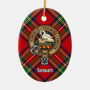 Adorno De Cerámica Clan Stewart Escudo