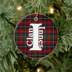 Adorno De Cerámica Clan Tradicional Innes Tartan Plaid